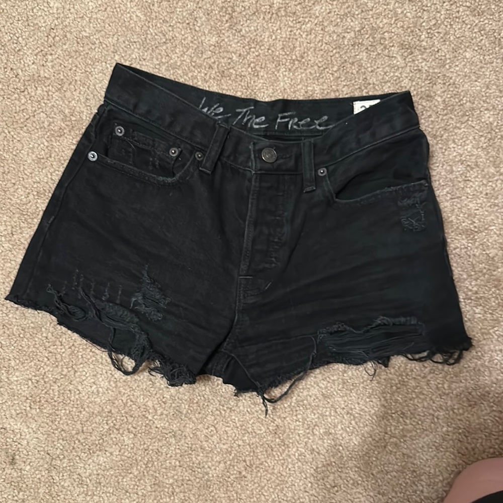 Free people we the free black jean shorts